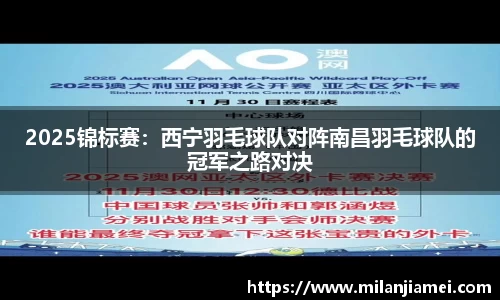 2025锦标赛：西宁羽毛球队对阵南昌羽毛球队的冠军之路对决